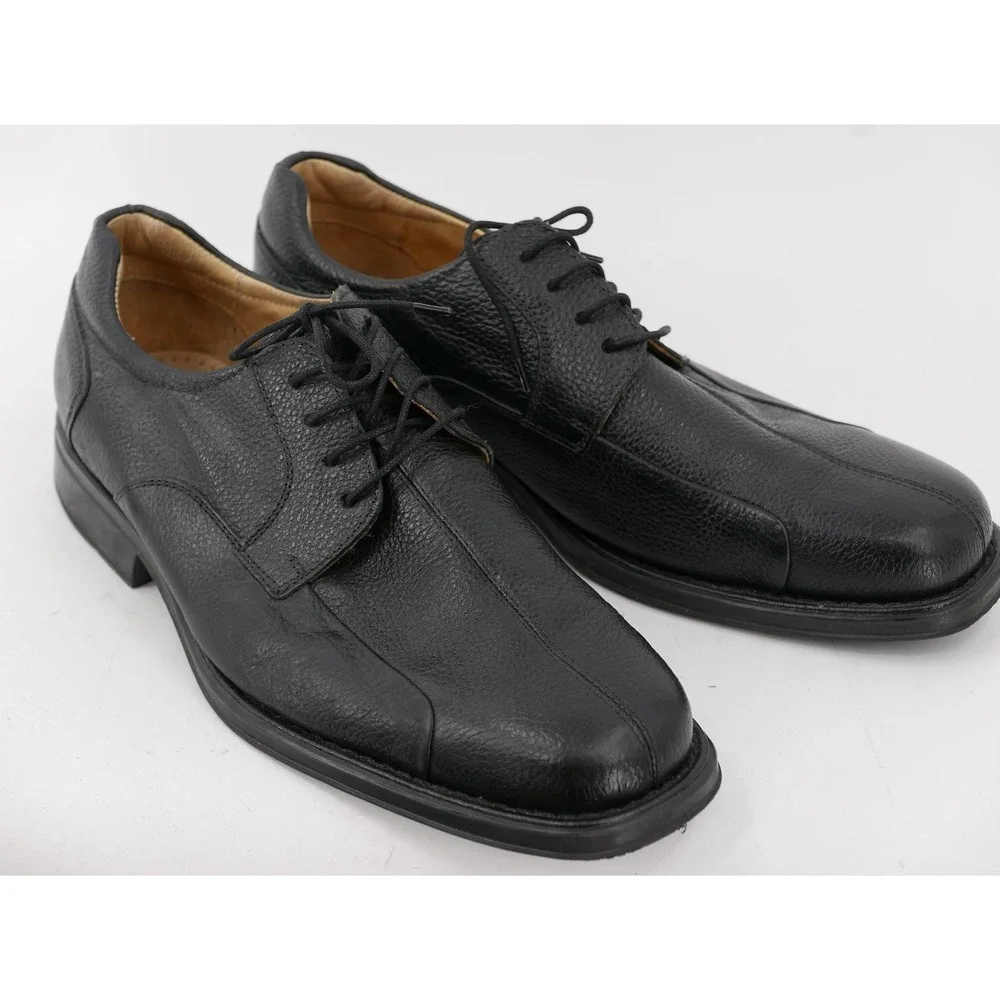 Belvedere Baybridge Shoes Black Leather Derby Dress Men's Size 12 EEE Wide
